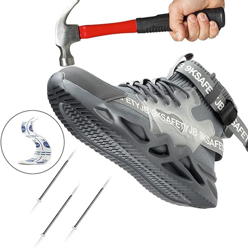 Work Boots Men Women Safety Boots Steel Toe Safety Work Shoes Indestructible Shoes Anti-smash Lightweight Work Sneakers Footwear
