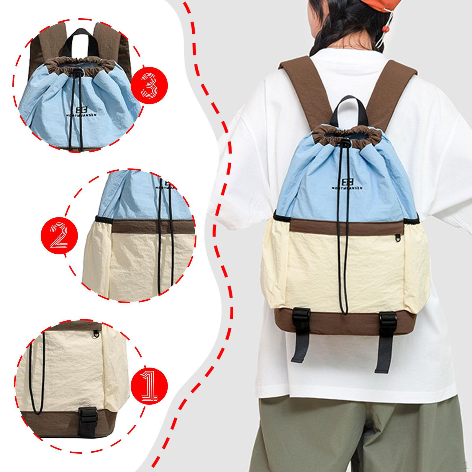 

Tennis Backpack Multifunctional Lightweight Stylish with Drawstring Portable Racket Bag for жовтий