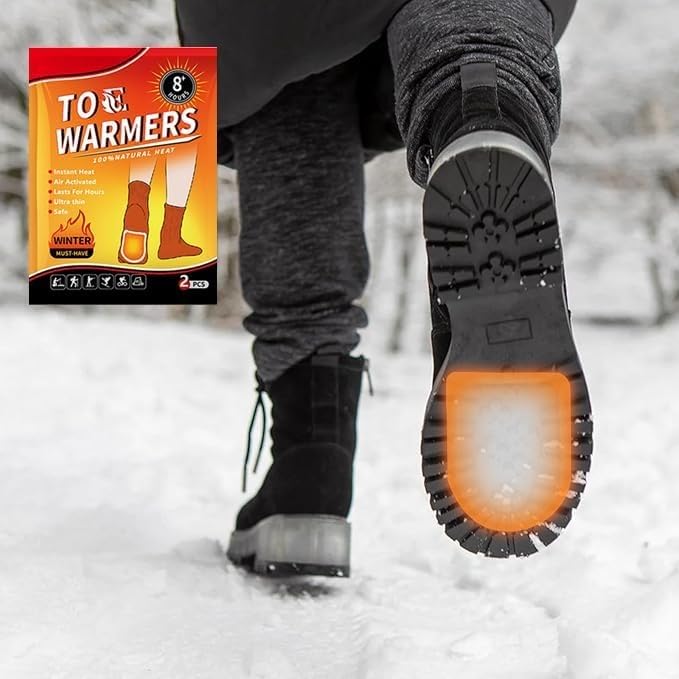 Nyamah Sales Toe & Foot Warmers, Body Heat Patches & Insole Warmer 6 Pcs Adhesive Safe Heating Pads for Winter, Steadfast Toastitoes Reusable The