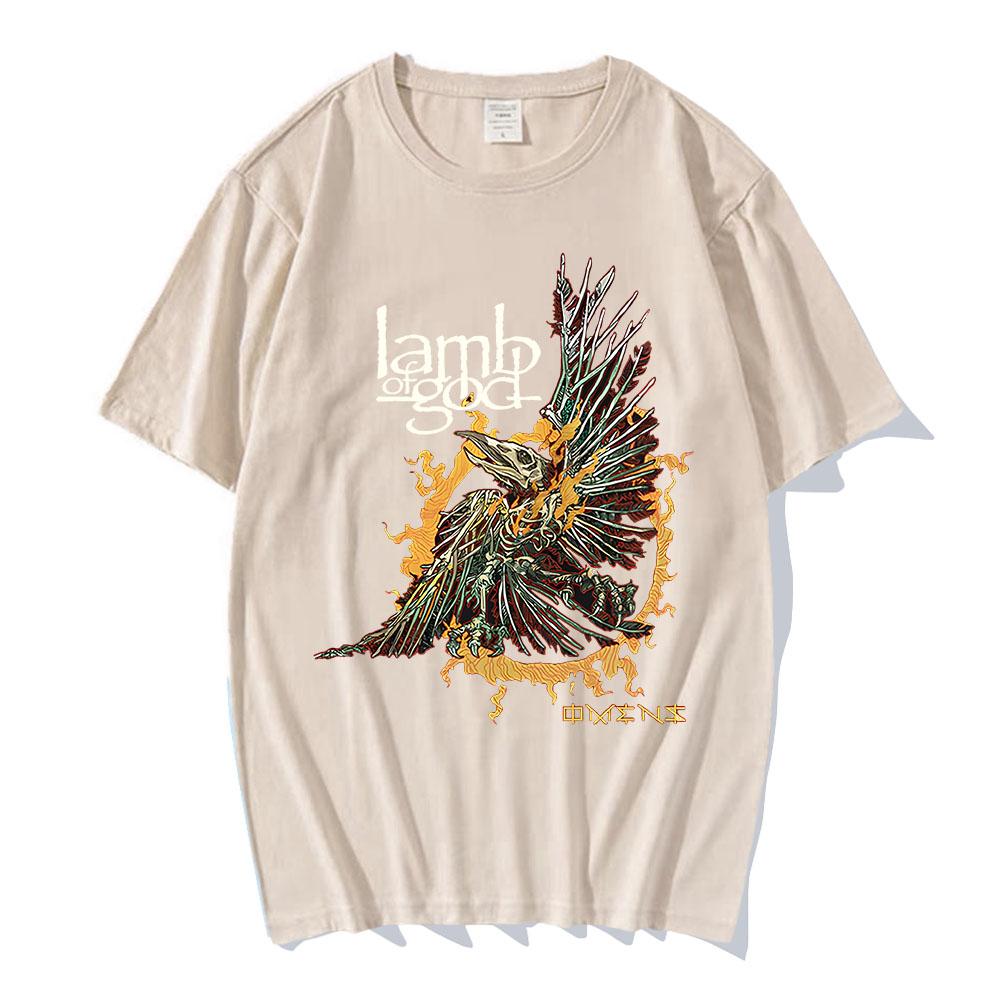

2026 New Unisex Streetwear Band Lamb of God Graphic T-shirt Heavy Mental Cotton Soft Tshirts for Men_Women Hip Hop Fashion Tees M