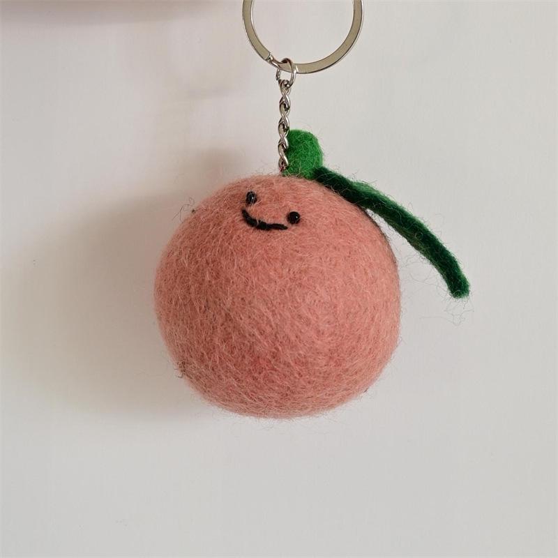 Nepal Wool Felt Fruit & Vegetable Pendant Keychain Plush Doll