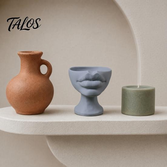PLA Desktop-Dekoration Ornament 3D-gedruckter lippenförmiger Blumentopf, Künstlerische Skulpturale Pflanzgefäß mit Mattem Finish, Topf Multifunktional Minimalistischer Schreibtisch