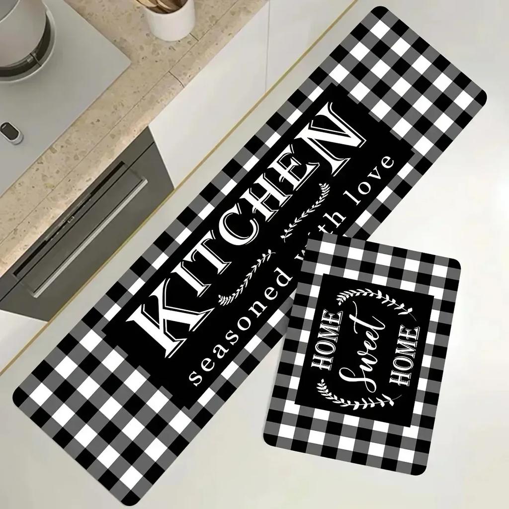 1 STK Blumen Willkommen Muster Fußmatten Küchenteppiche Rutschfest Pop Design Badezimmerteppiche Badematte Teppich für Zuhause Spüle Wäsche Dekor