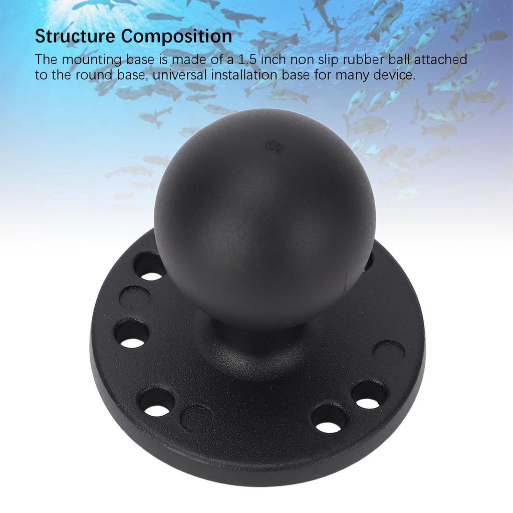1.5" Ball Mount, with Aluminum Alloy AMPS Hole Round Plate, Universal Electronic Device Mounting