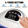 320W UV LED Nail Lamp Faster Gel Polish Drying Light for Hands & Feet With Portable Handle 4 Timers & Auto Sensor for Home Use