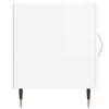 Nightstands 2 pcs High Gloss White 40 x 40 x 50 cm Engineered Wood