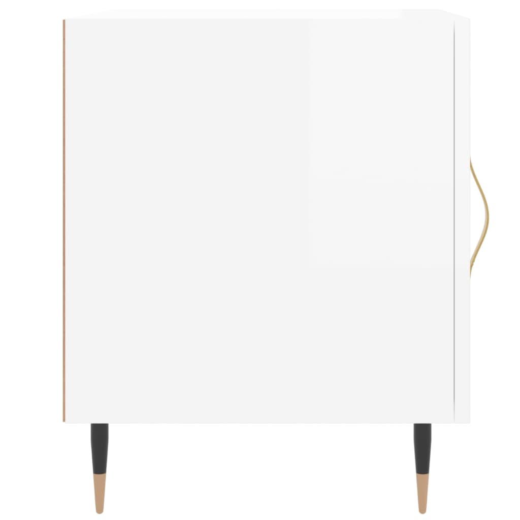 Nightstands 2 pcs High Gloss White 40 x 40 x 50 cm Engineered Wood
