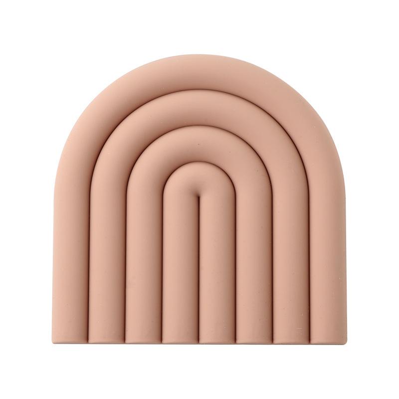 New Rainbow Silicone Pot Mat / Heat-Resistant Mat,Non-Slip Trivet Pot Anti Scald Under Hot Cookware Holder Cup Coaster Pads