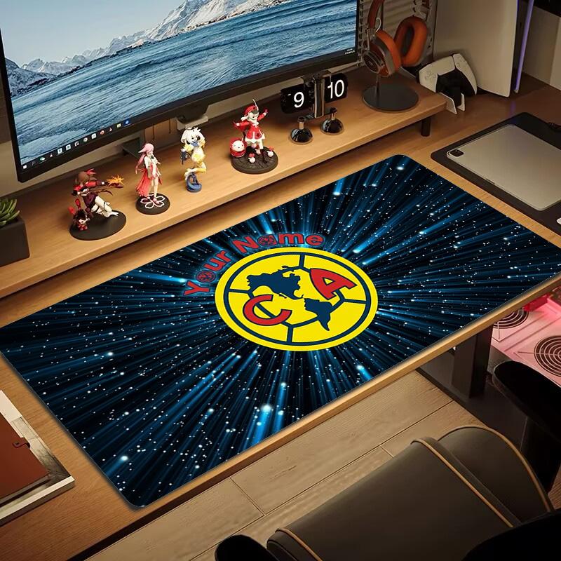 Club America Custom Name Large Size Mouse Pad Large Gaming Table Cushion Non-slip Laptop Tablet Big Mousepad XXL Mat Mini PC Playmat With Lock edge