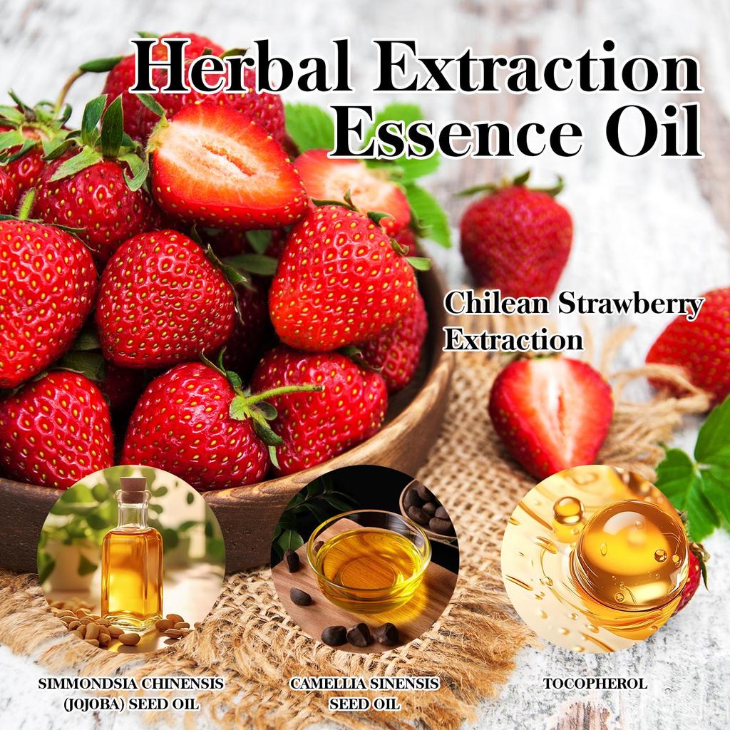 Strawberry Cuticle Oil-Repair Finger Nails-Herbal Extract Essential Oil With Strawberry Fragrance-30ml