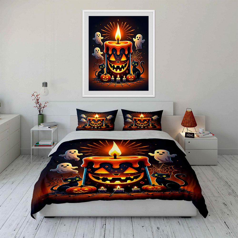 Glowing haunted charm Bedding sets Duvet cover sets Duvet covers Pillowcases(1*Duvet Cover 2*Pillowcases without duvet insert)