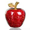 Colorful Crystal Craft Apple Statue Glitter Glass Crystal Home Decor Christmas Eve Ornaments Gift Christmas Eve Ornaments Home
