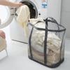 1PC Foldable Laundry Hamper Bag - Travel & Home Clothes Organizer Breathable Mesh Laundry Basket Nylon