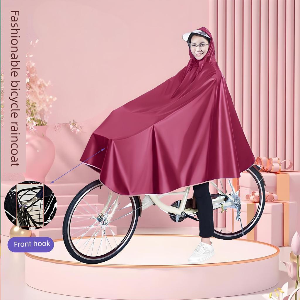 Extra Large and Thickened Bicycle-Specific Rain Poncho, Made of High-Quality and Durable Oxford Cloth, Suitable for Middle School Students, Raincoat