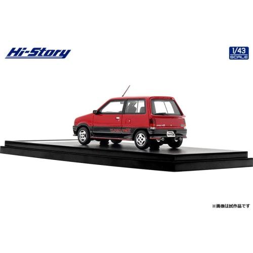 Hi Story 1/43 Scale Daihatsu Mira Turbo TR-XX (1985) Two-Tone Red/Black Finished Model