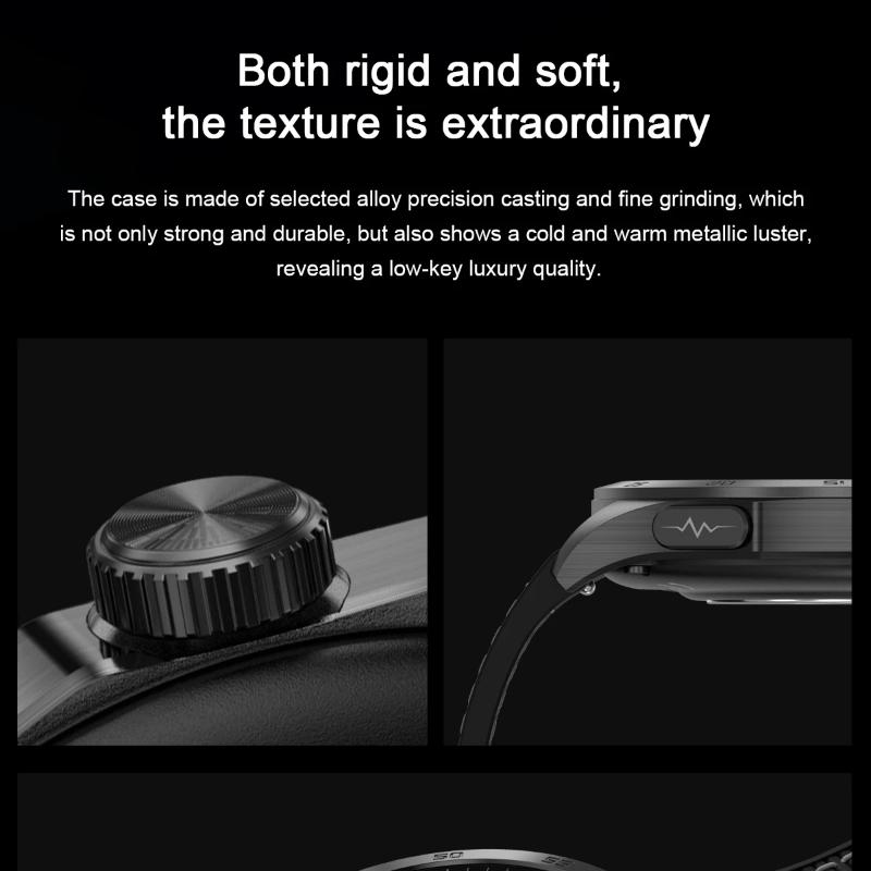 2025 New Micro Physical Examination Blood Lipids Uric Acid Blood Pressure Smart Watch ECG+PPG Clock Bluetooth Call Smartwatch Men