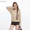 HeyHenry Womens Slim Fit Long Sleeve T-Shirt U-Neck Letter Print Top Retro Y2K Streetwear