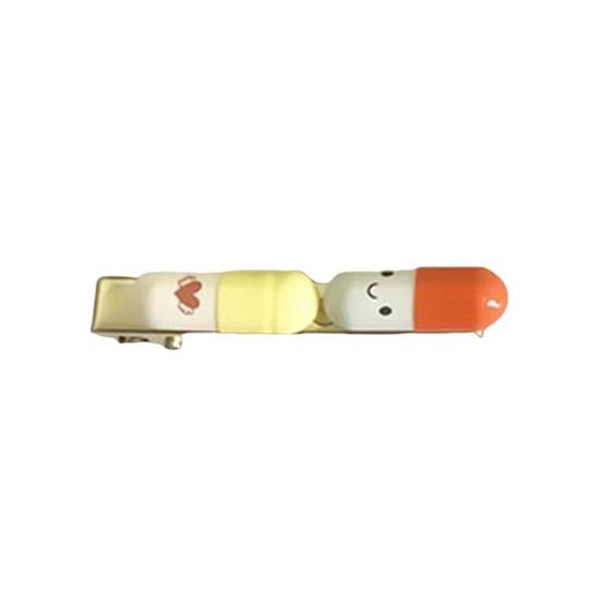 Hair Clip Cartoon Style Happy Pill Hair Pin Plastic Non-Fading Hairpin Headwear Hair Styling Tool Hair Accessory