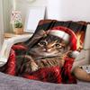 1Pc Cartoon Print Flannel Blanket, High Quality Comfortable for All Seasons, Home Decor, Warmth and Comfort, Perfect for Christmas Birthday Gift