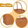 Empty And Versatile Woven Basket with Handle, Made of Imitation Rattan, Ideal for Fruit, Eggs,