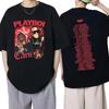 Playboi Carti Álbum de Música Whole Lotta Red Camiseta Estampada Ropa Unisex Camiseta Vintage de Rapero Hip Hop Tops Casuales de Verano Góticos