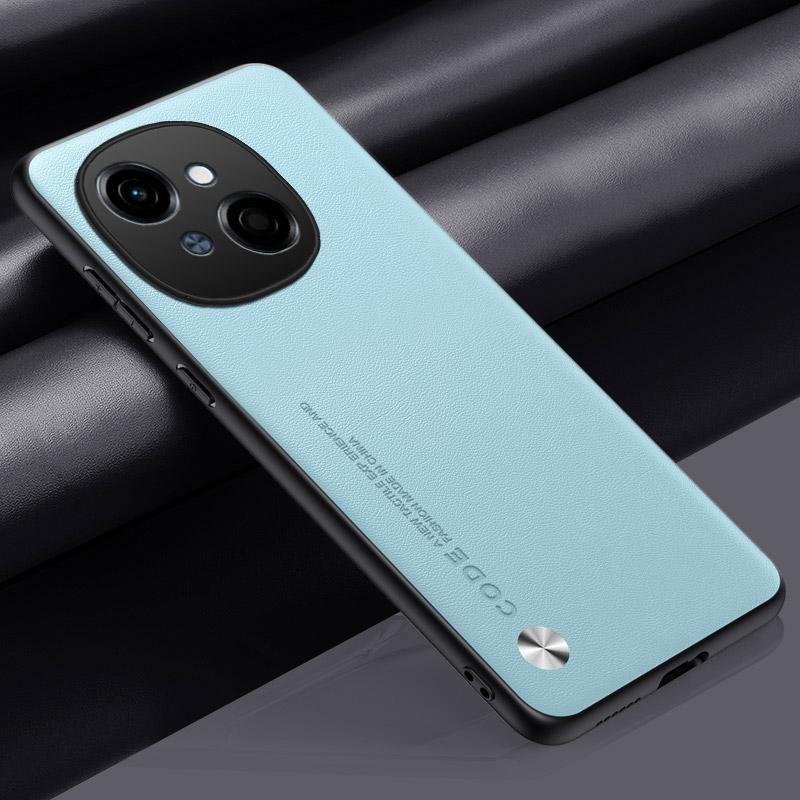 Pro Tecno POP 9 Obyčejný PU kožený kryt pro Tecno POP9 Spark GO 1 2024 Matný silikonový nárazník Anti-Shock Hard Skin Case pro Tecno POP9