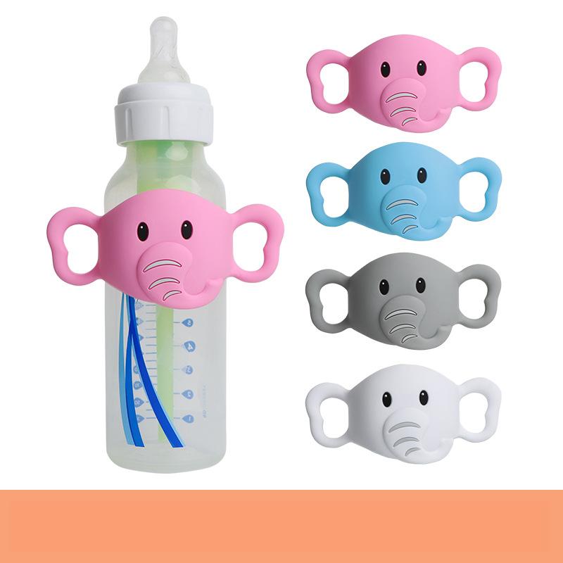 1Pcs Narrow Baby Feeding Bottle Holder Grips Silicone-Bpa-Free Bottle Handles For Baby Easy-Grip Transitional Sippy Cup Handles
