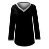 Women's Casual Fashion Printing Sequin V-neck Long Sleeve T-shirt Top
