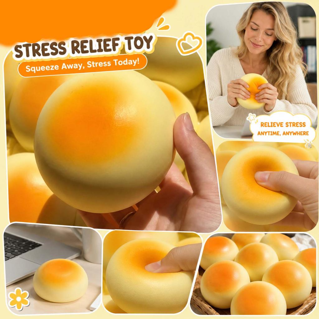 Creative Stress Relief Squeeze Toy Soft Squishy Ball for Office Desk Handheld Stress Reduction and Anxiety Release Tool