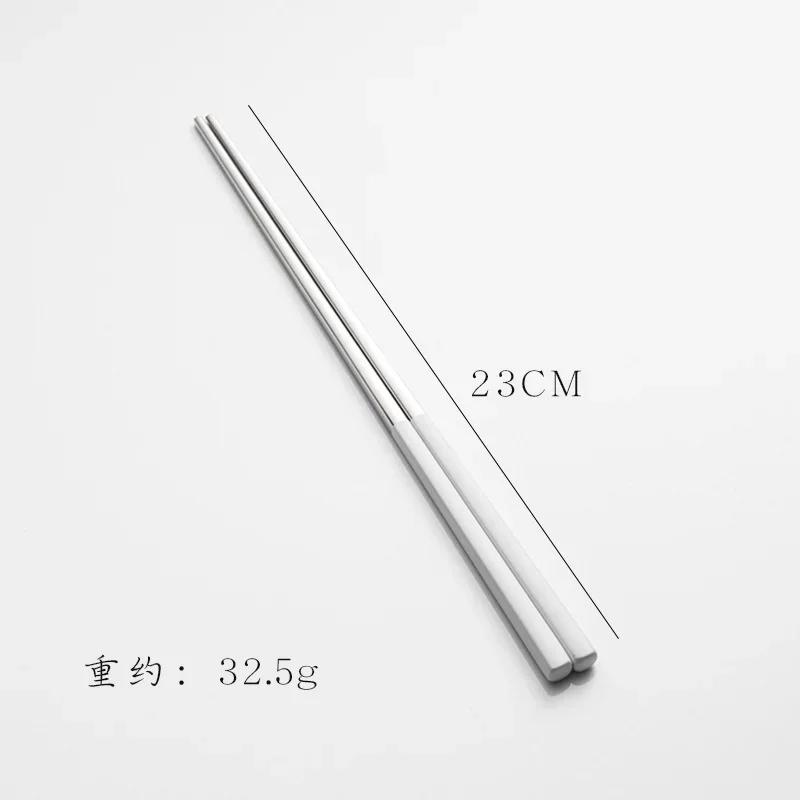 Hochwertige 304 Edelstahl Quadratische Essstäbchen Titan Gold Rose Sushi Bunt Chinesisch Japanisch