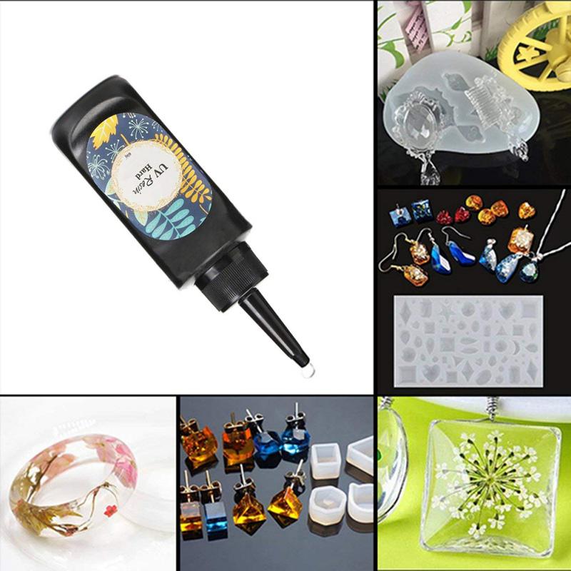Color UV Epoxy DIY Crystal Epoxy Gel Silicone Mold Home Garden Arts Crafts Sewing Craft Supplies
