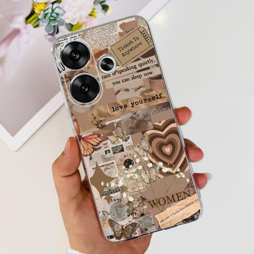 

For Xiaomi Redmi Turbo 3 Case Cover Shockproof Luxury Clear PC Silicone Protective Phone Back Cover Redmi Turbo 3