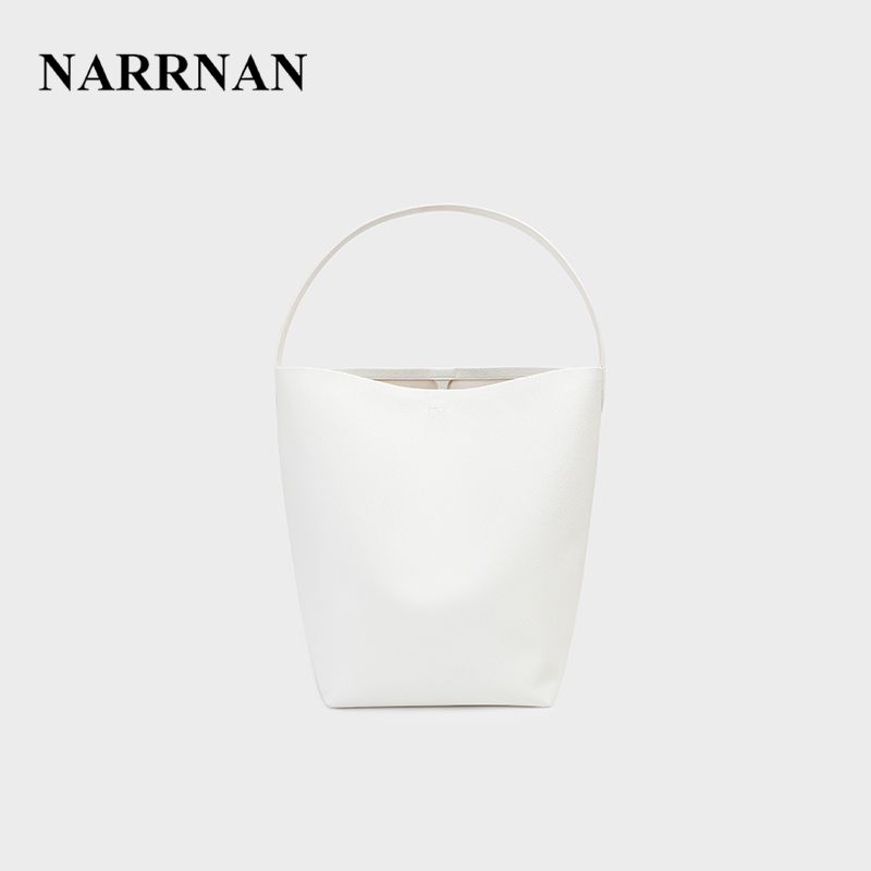 

Narrnan Bucket Bag [Productivity Leather Pattern] Tr New Arrival Normcore Bag Large Capacity Satchel Shoulder Bag Bucket bag [milkshake White]]