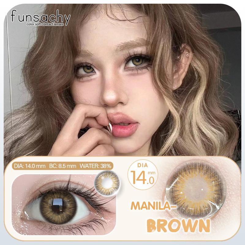 FUNSACHY 1 Pair Color Contact Lenses For Eyes Natural Gray Blue Beautiful Pupil Soft Natural Accessories Yearly Cosmetic Pupils