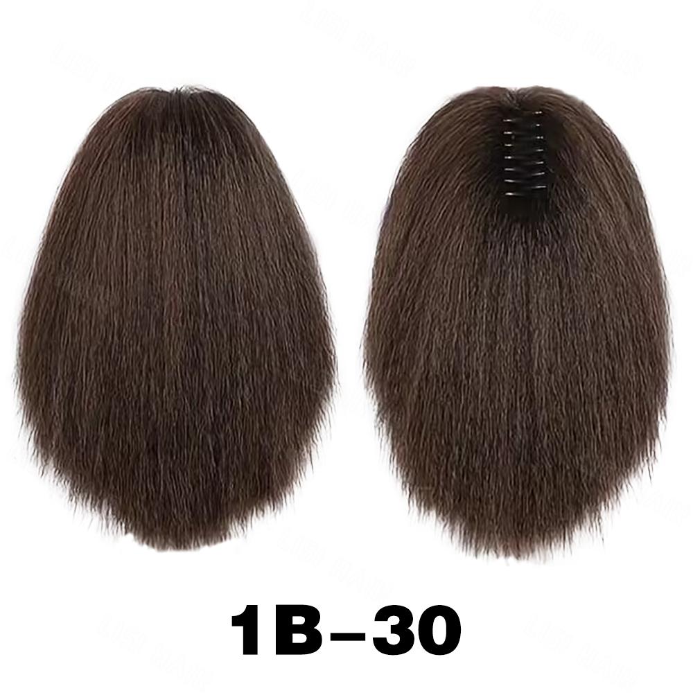 MISSQUEEN Synthetische, kurze, glatte Pferdeschwanz-Haarverlängerungen, Klaue zum Anklipsen, Pferdeschwanz-Verlängerung für den täglichen Gebrauch bei Frauen