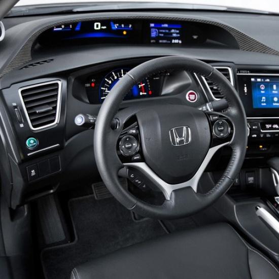 For Honda Civic Coupe 2013-2015 Carbon Fiber Above Speedometer Panel Cover Trim