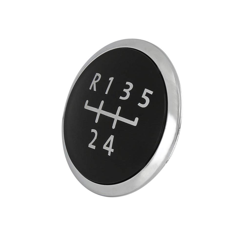 uxcell Gear Shift Knob Emblem Head Badge Cover Compatible with VW Golf 5-Speed/6-Speed Beetle, Passat, 5-Speed