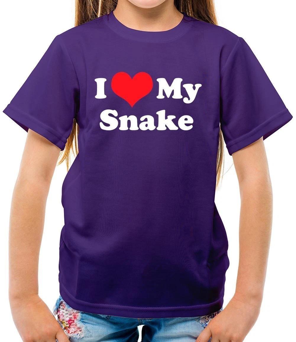 I Love My Snake - Kids T-Shirt - Snakes Pet Pets Python Reptile Owner 100