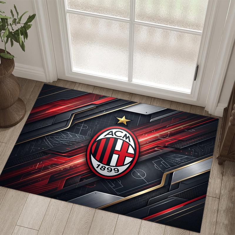AC Milan Design Crystal Velvet Carpet Cozy Non?Slip Printed Rug For Bedroom Living Room Entrance