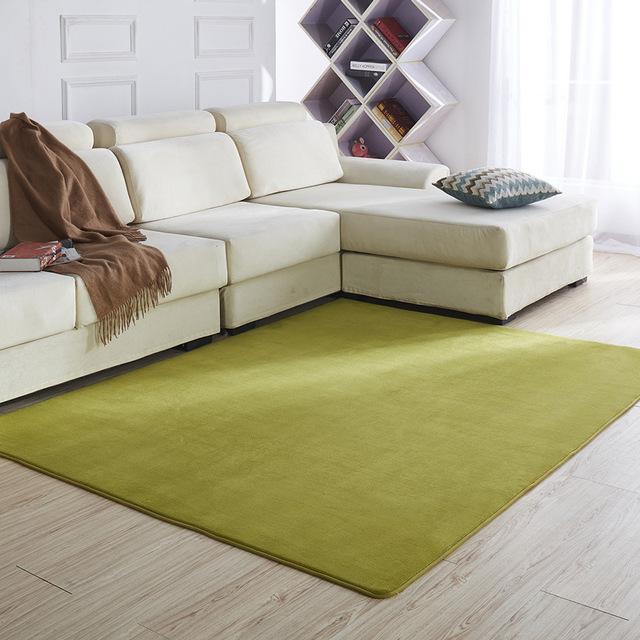 Soft Coral Carpet Solid Color Thickened Floor Mat Washable Children 'S Crawling Blanket Tatami Mat