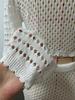 2026 Women's Beach Resort Knit Long Sleeve Top & Skirt Set - European American Style