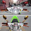 1Pair Universal Motocycle Rear View Adjustable Side Mirrors for Handlebars Aluminum Flame Pattern with 8mm/10mm Screws