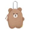PG Design Small Accessory Diet Brown Pouch, Koromaru-san Pouch, Maroon, Women's,