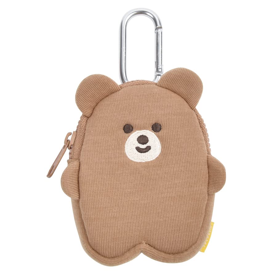 PG Design Small Accessory Diet Brown Pouch, Koromaru-san Pouch, Maroon, Women's,