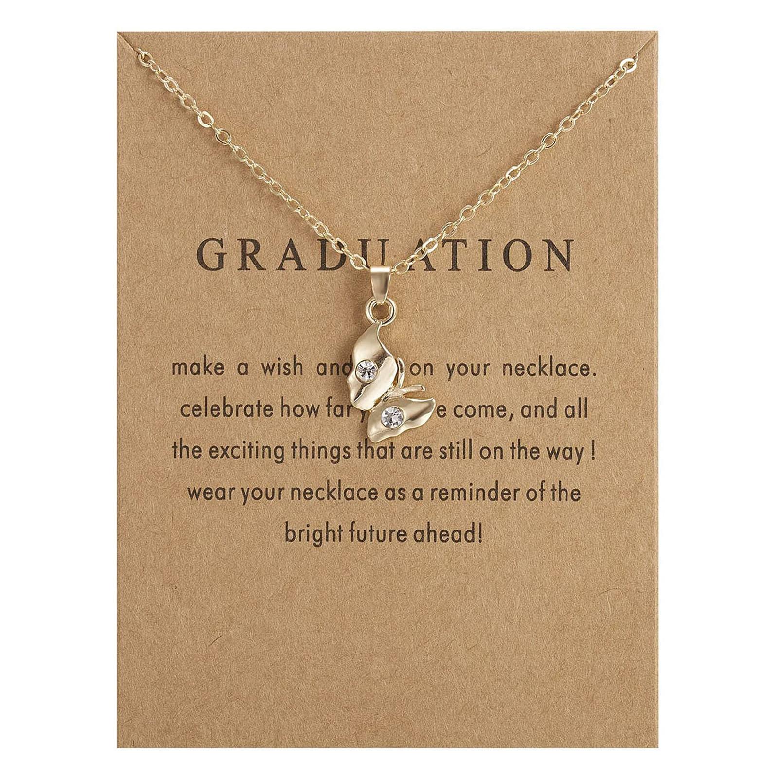 Paper Card Gold-plated Necklace Alloy Moon Bow Pendant Necklace Fashion All- Item