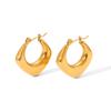 Trendy style stainless steel earrings for women, fashionable versatile non-fading titanium steel vacuum plating