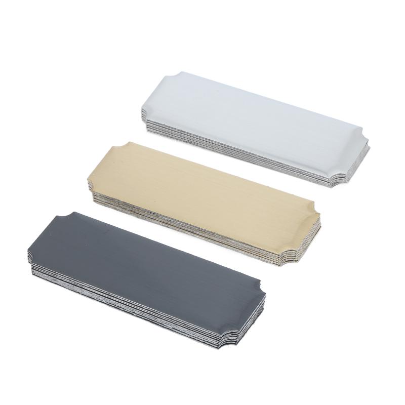 10Pcs High-Quality Laser-Engraved Blank Labels, Desk Nameplates, Metal Strips With Adhesive Backing, For Diy Use