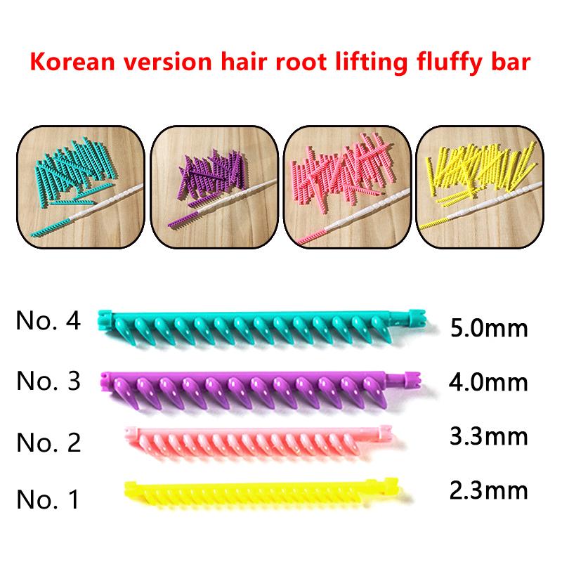 30Pcs/Set 2.3/3.3/4/5Mm Hair Root Perm Rods Bars Curlers With Clips Bangs Fluffy Salon Hair Rollers Set Hair Styling Tools