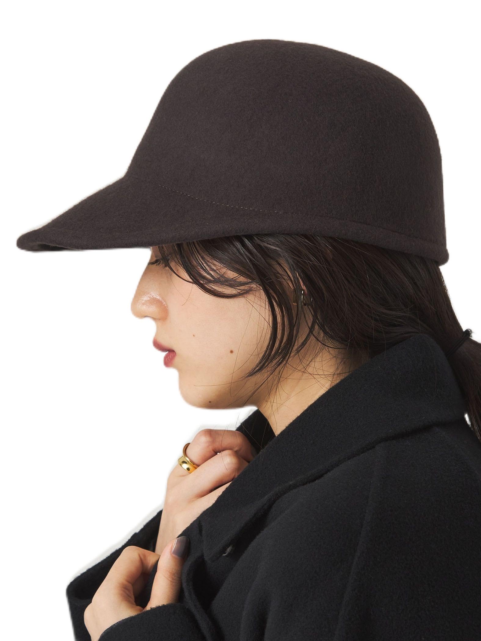 

United Arrows Green Label Relaxing Felt Jockey Cap, Size 2, 36386000007, 2500, Medium Brown (25), Free Shipping