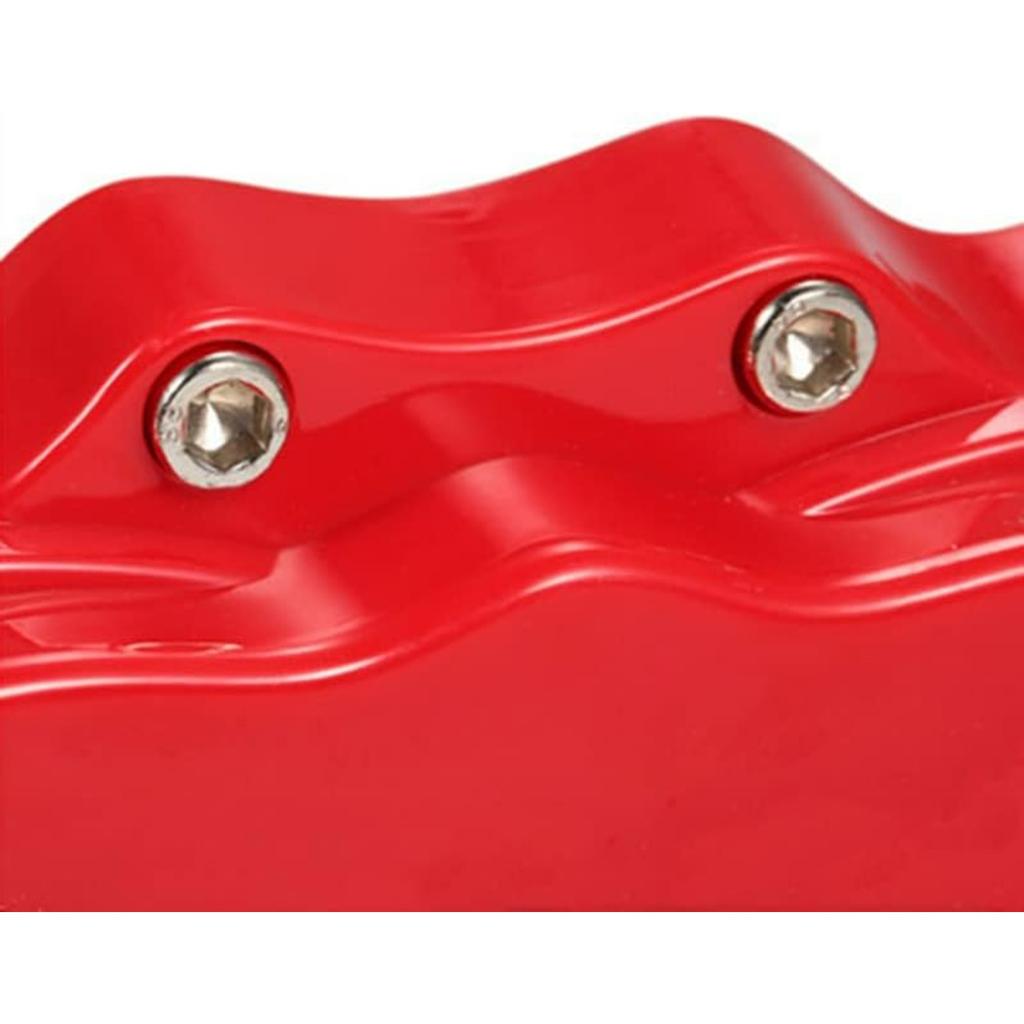Caliper Cover, 2 Pairs Brake Caliper Covers, Red Style Front & Rear Covers, High Precision Car Disc Brake Protector for Wheel Hub
